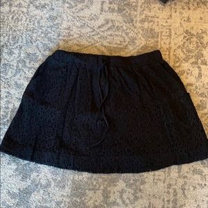 Black Floral Lace Skirt
